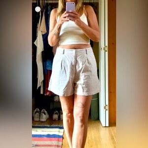 Super Cute Ozma Striped Cotton & Hemp Camp Shorts